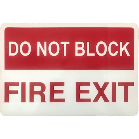 Safe Handler Do Not Block Fire Exit Sign Metal Fire Safety Sign (5-Pack) BLSH-FESIGN